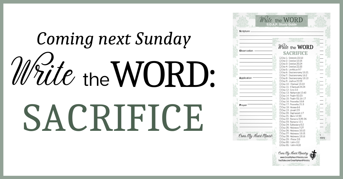 Write the WORD: Sacrifice