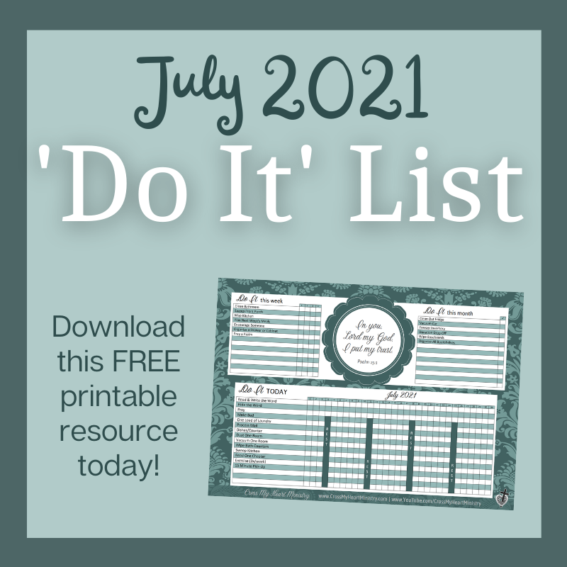 'Do It' List homemaking organization service free printable download